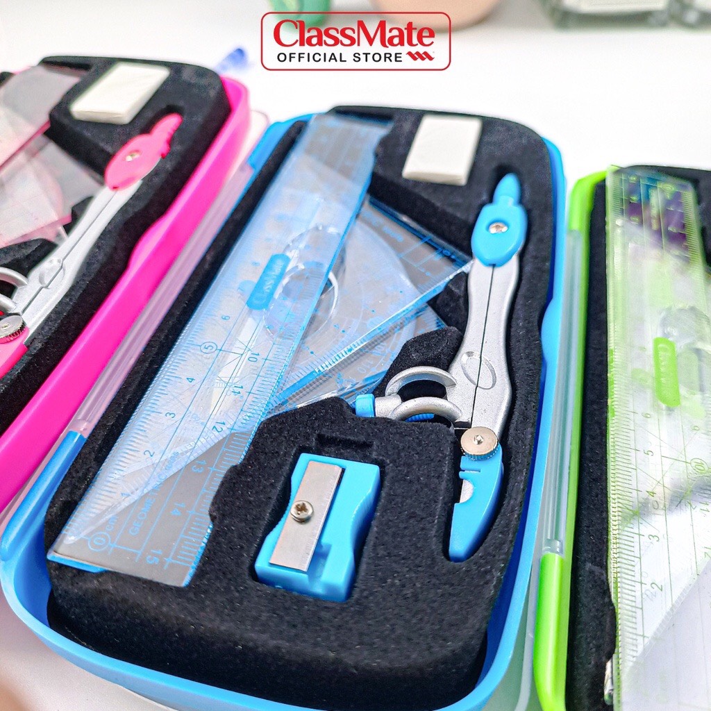 Compa Classmate Compa bộ Classmate CL-CM216 chì gỗ, compa chì chuốt, văn phòng phẩm