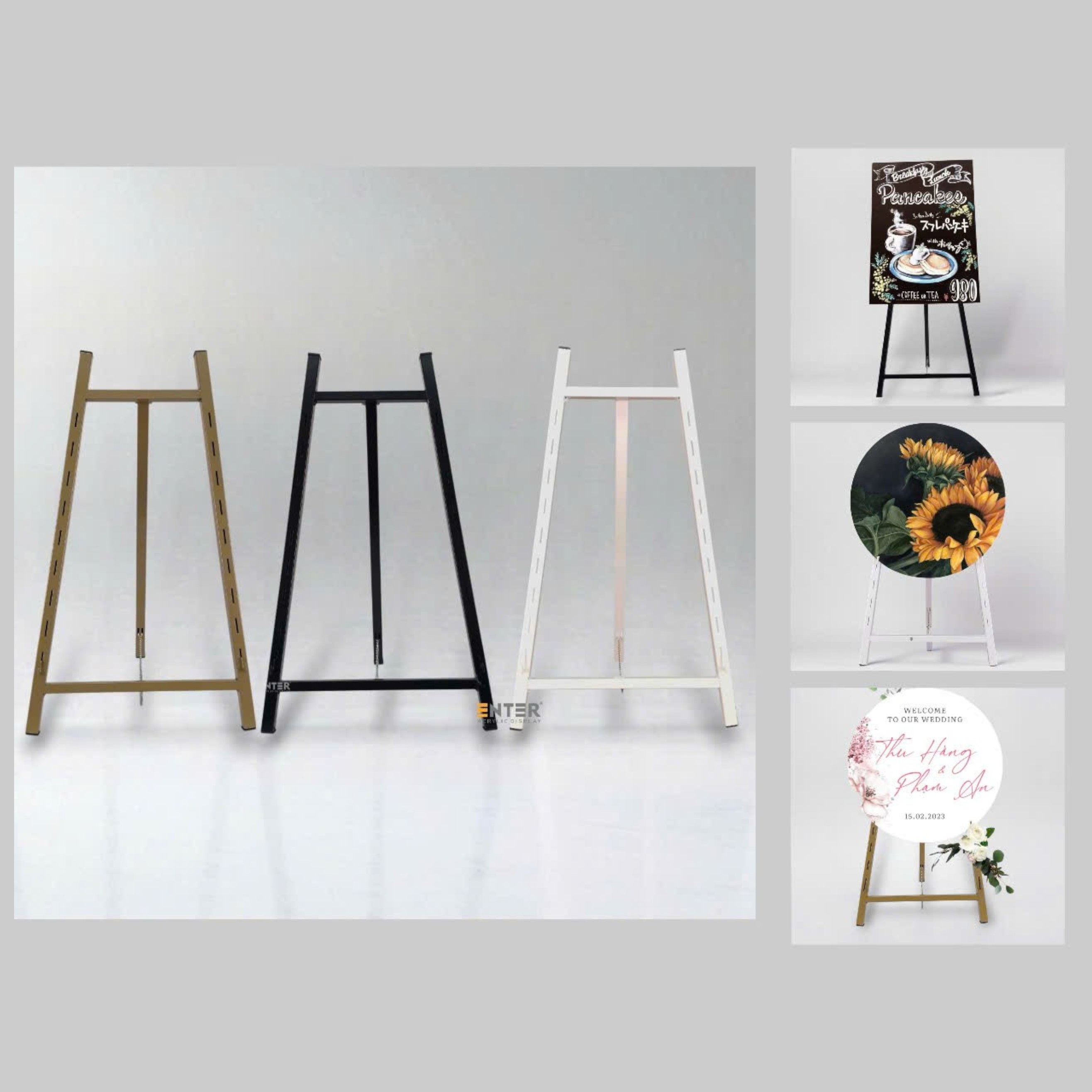 GIÁ ĐỠ TRANH BẰNG SẮT KIỂU CHỮ A BỀN ĐẸP DÙNG TRONG STUDIO HOẶC LỚP HỌC