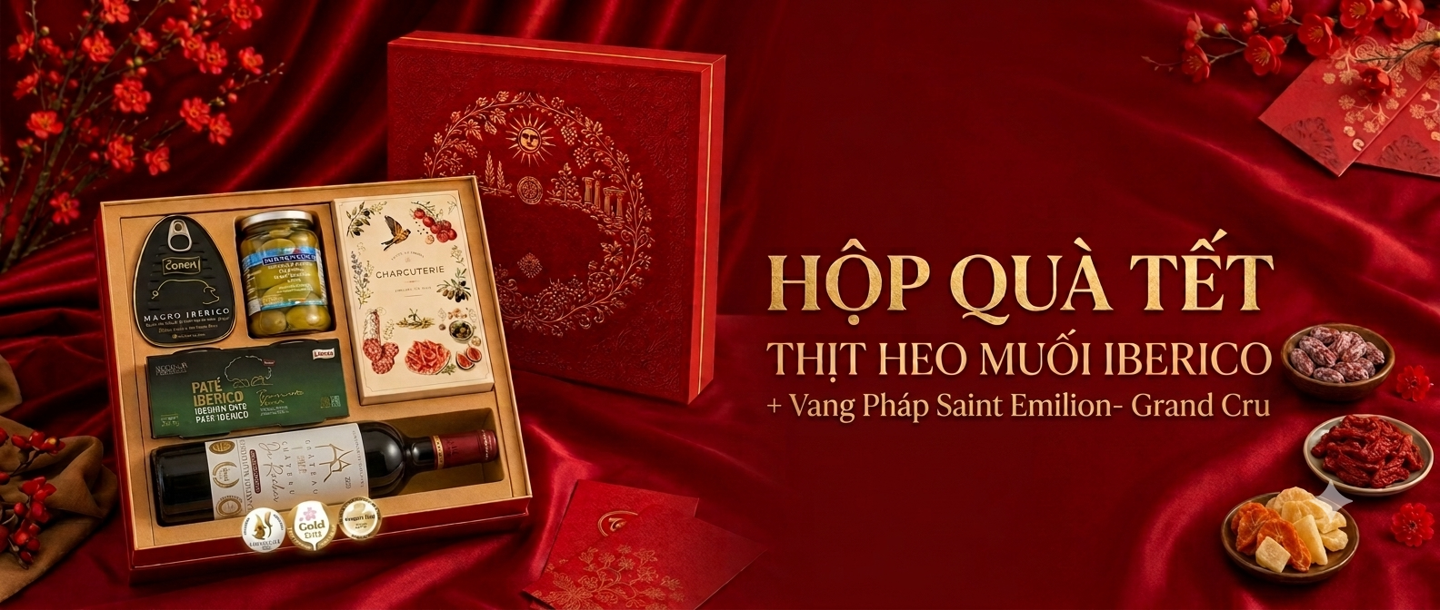 Nghệ Thuật Kết Hợp Rượu Vang Và Đùi Heo Muối Iberico Tây Ban Nha Thượng Hạng