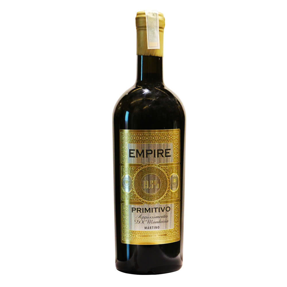 “Rượu vang Empire Primitivo Appassimento 19.5 độ”.