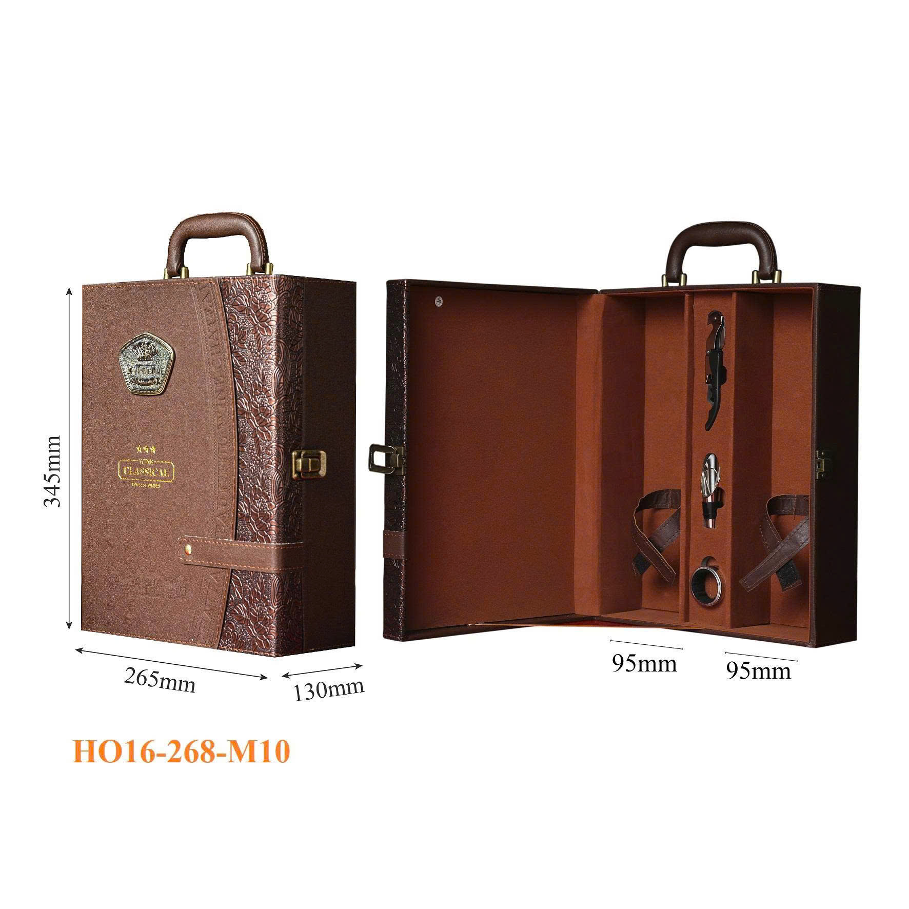 Hộp đựng rượu vang 2 chai đứng