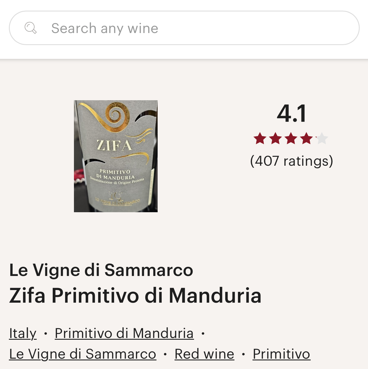 Zifa Primitivo di Manduria