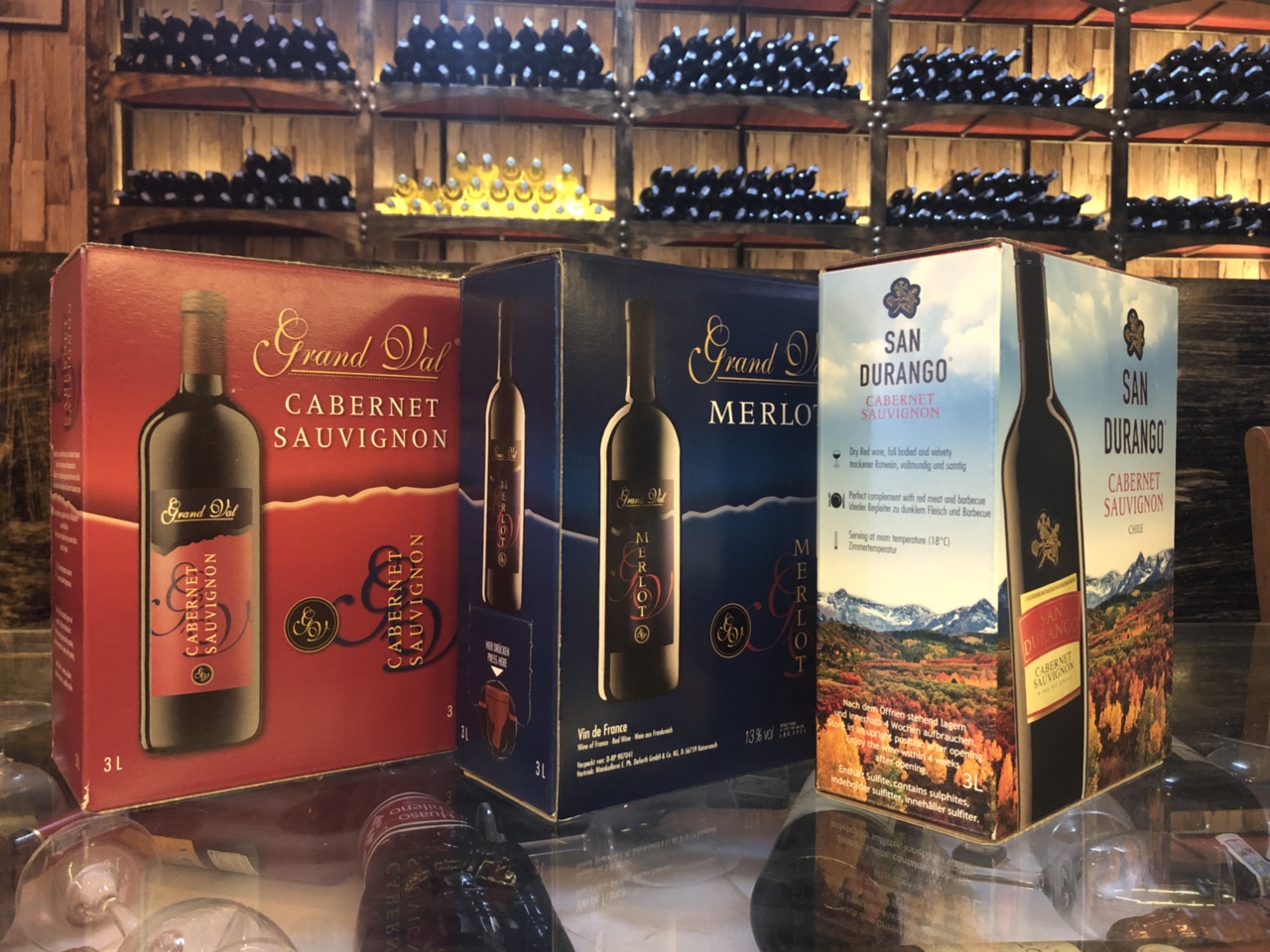 Rượu vang bịnh 3L Grand Val Cabernet Sauvignon .