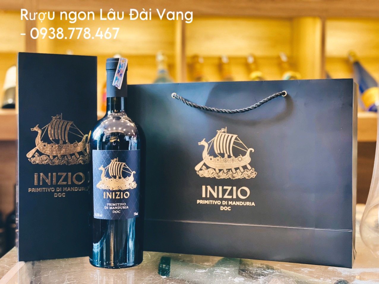 Hộp 1 chai rượu vang Ý Inizio DOC Primitivo Limited