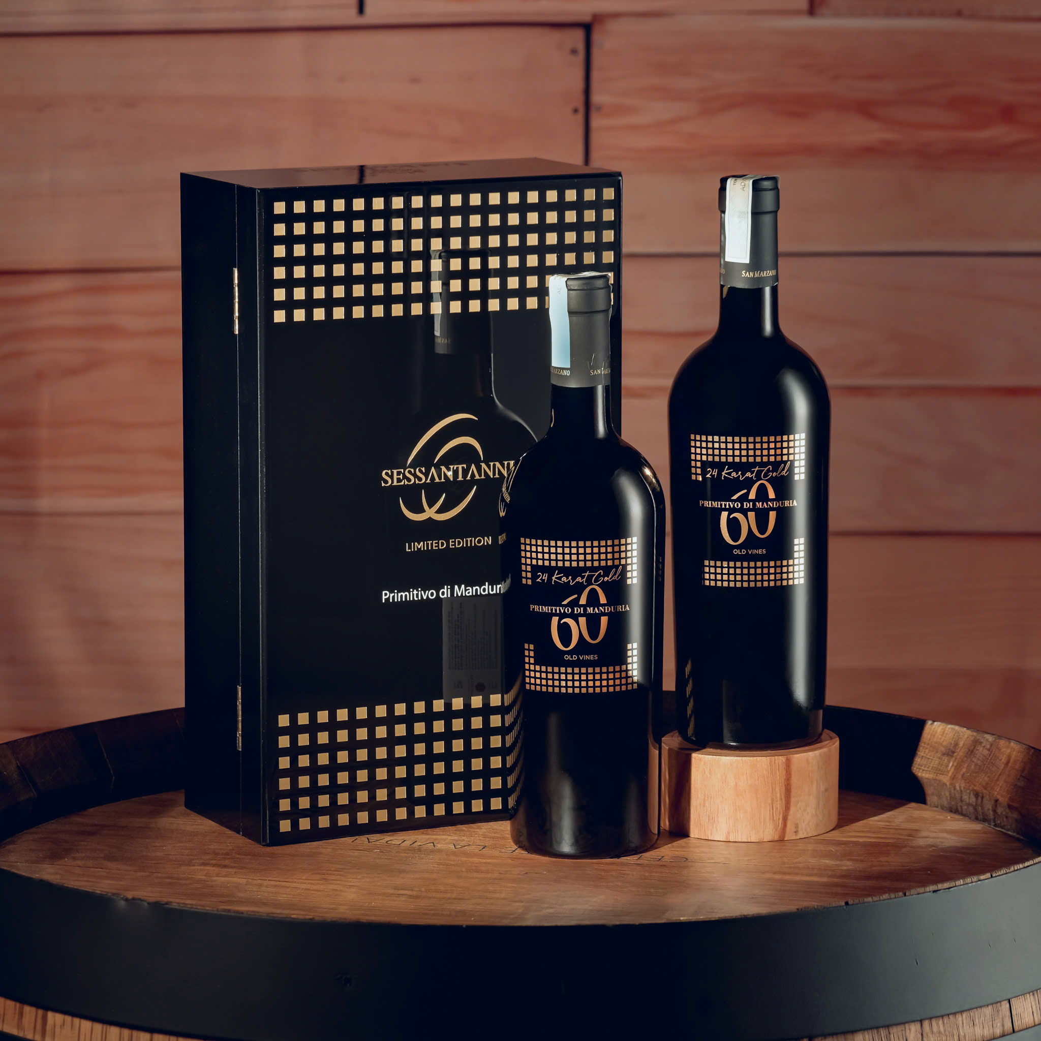 Rượu vang 60 Primitivo di Manrudia 24karat gold