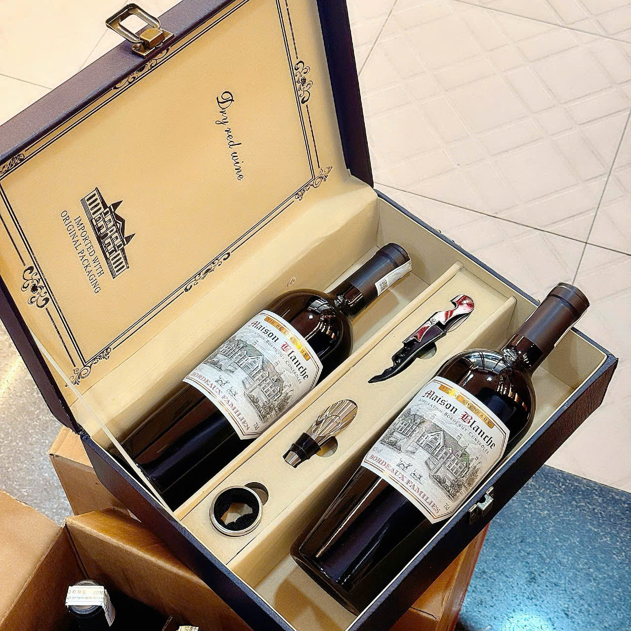 Sét 2 chai rượu vang Pháp BORDEAUX Maison