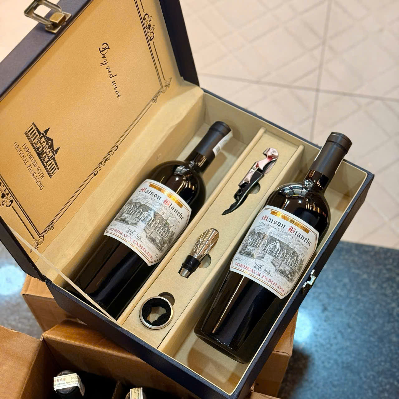 Sét 2 chai rượu vang Pháp BORDEAUX Maison