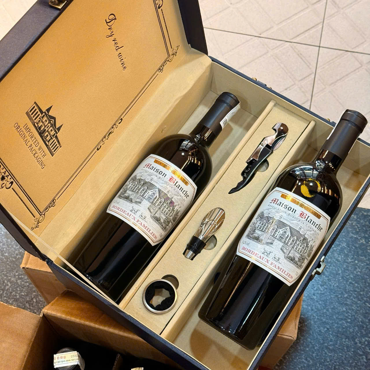 Sét 2 chai rượu vang Pháp BORDEAUX Maison