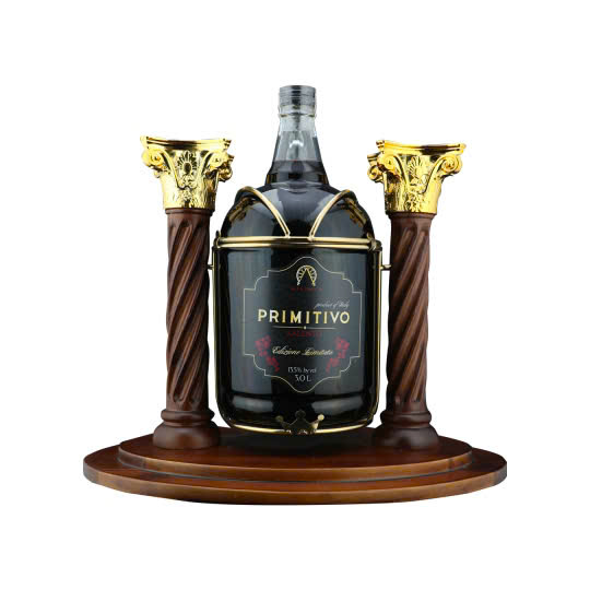 Rượu vang Primitivo Salento 3L + kệ gỗ