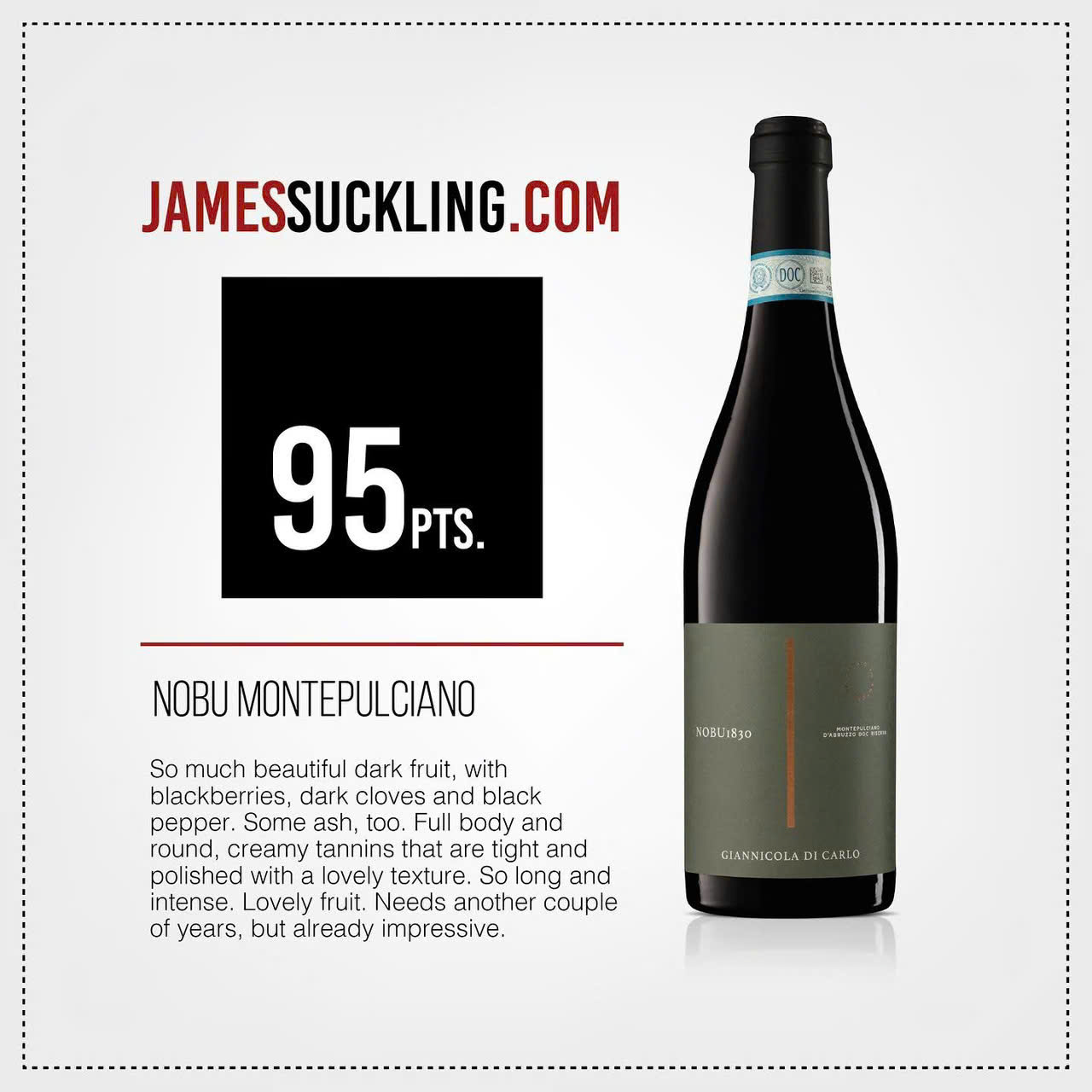 Rượu vang Nobu 1830 Giannicola Di Carlo.