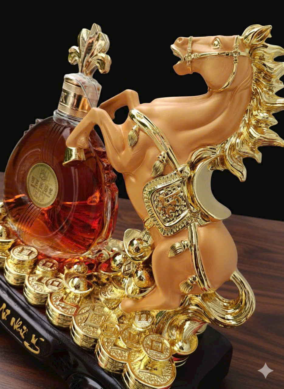 Rượu phong thủy Ngựa Tết 2026