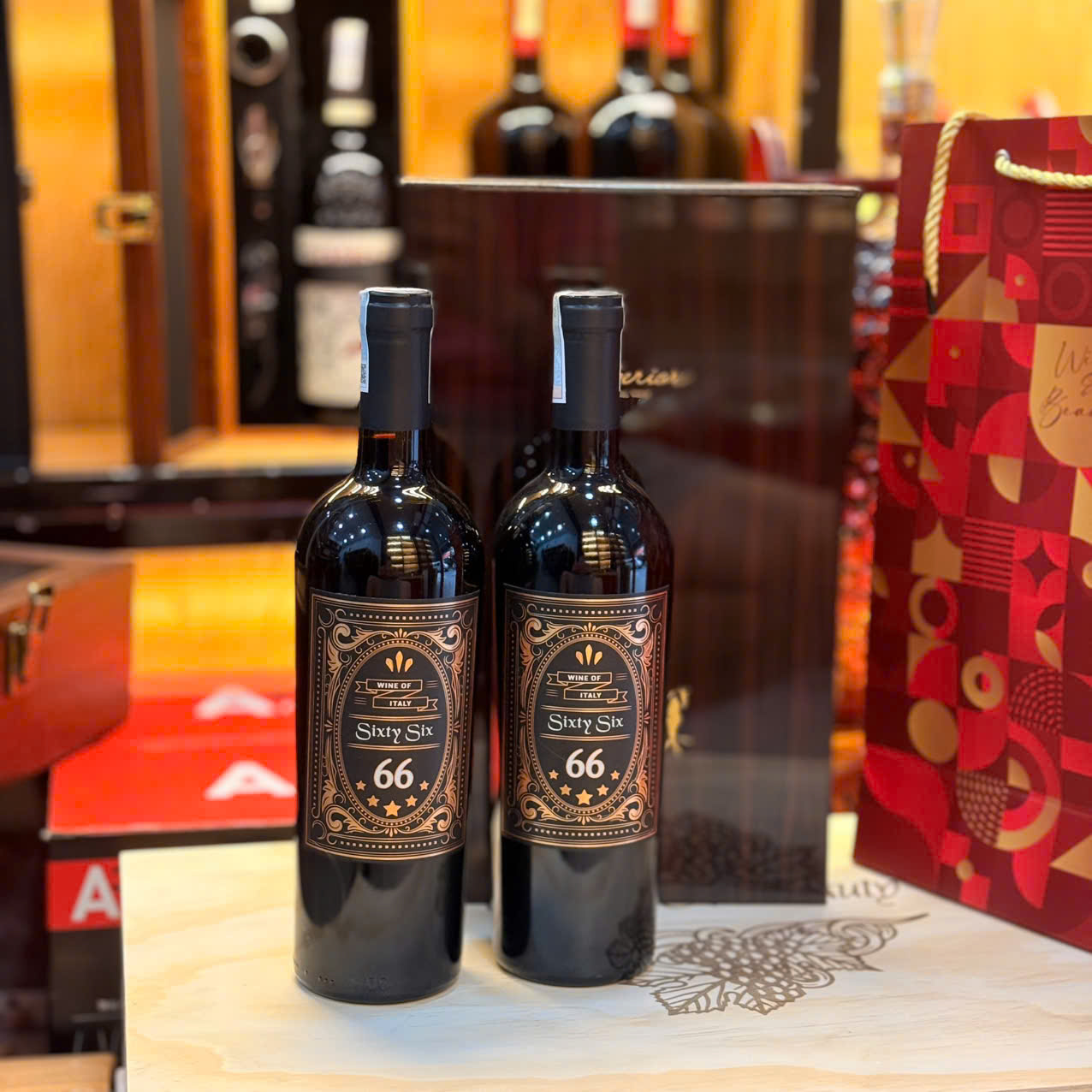 Sét 2 chai : Rượu vang 66