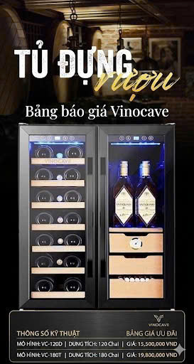 Tủ bảo quản rượu vang và xiga 2 trong 1