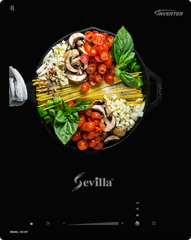 Bếp từ đơn dương sevilla SV10T - Kích thước 370x290mm