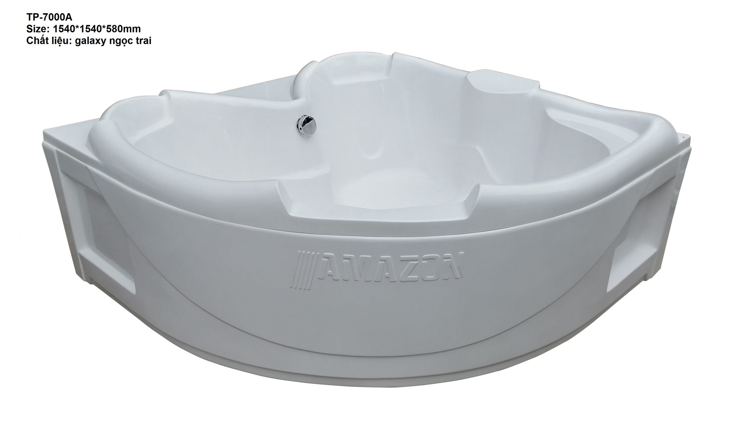 TP7000A - BỒN TẮM GÓC ĐÔI NGÂM CÓ CHỮ