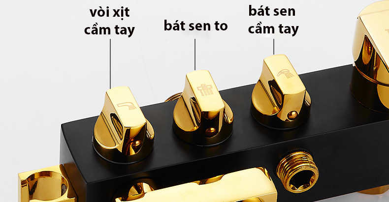 SC1986 - Sen cây nhiệt độ đen vàng 3 nút xoay cao cấp