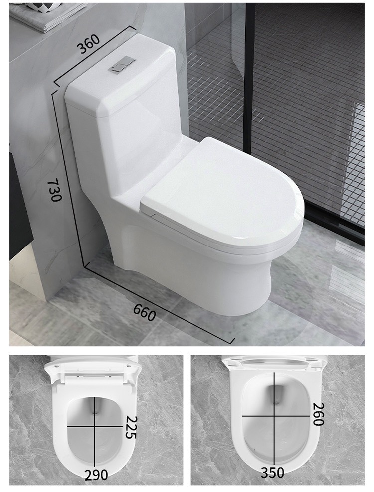 KA3987 - Bồn cầu liền khối nhỏ, sứ nung tráng men nano tuyết cao cấp