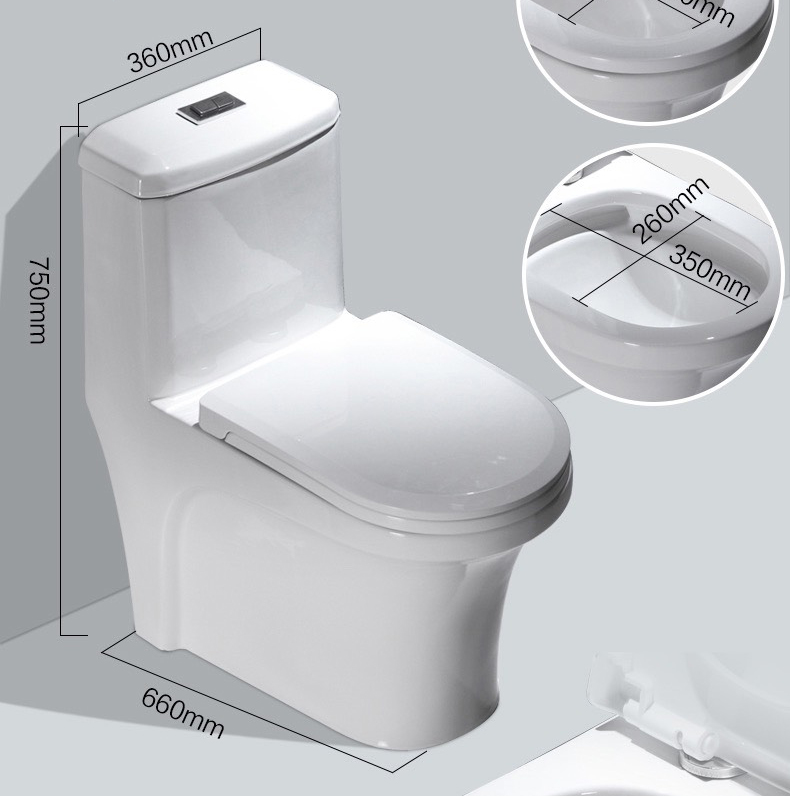 KA3987 - Bồn cầu liền khối nhỏ, sứ nung tráng men nano tuyết cao cấp