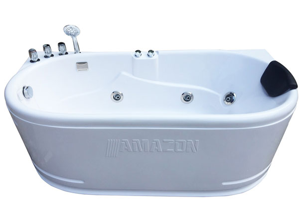 TP8008 - BỒN TẮM MASSAGER HÌNH ELIP 1 GỐI 3 MẶT YẾM