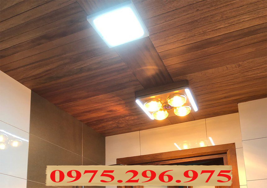 HE9 - Đèn sưởi nhà tắm âm trần có điều khiển, đèn led, báo nhiệt độ Heizen HE9