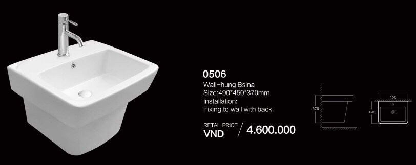 CHẬU TREO TƯỜNG LIÊN CHÂN VUÔNG KOBESI