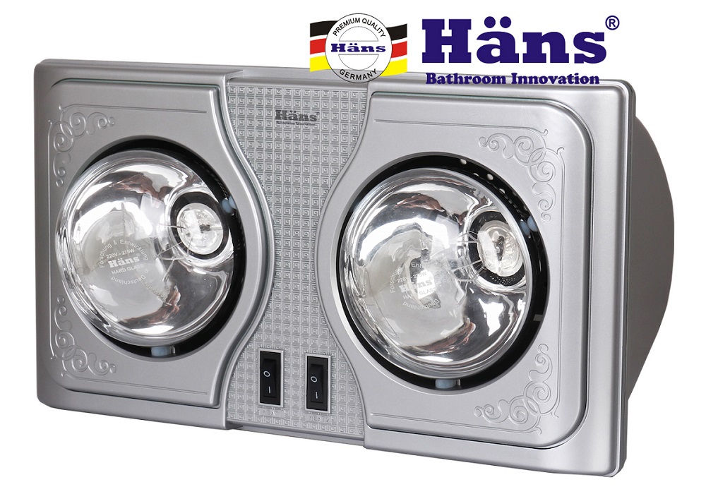 H2B - Đèn sưởi nhà tắm Hans 2 bóng H2B