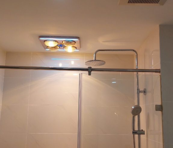 HE9 - Đèn sưởi nhà tắm âm trần có điều khiển, đèn led, báo nhiệt độ Heizen HE9