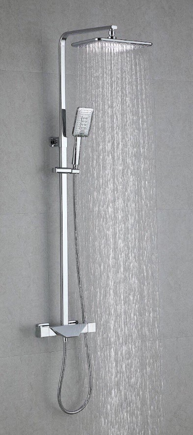 SC3321 - Sen cây nhiệt độ vuông đồng mạ crom bóng cao cấp
