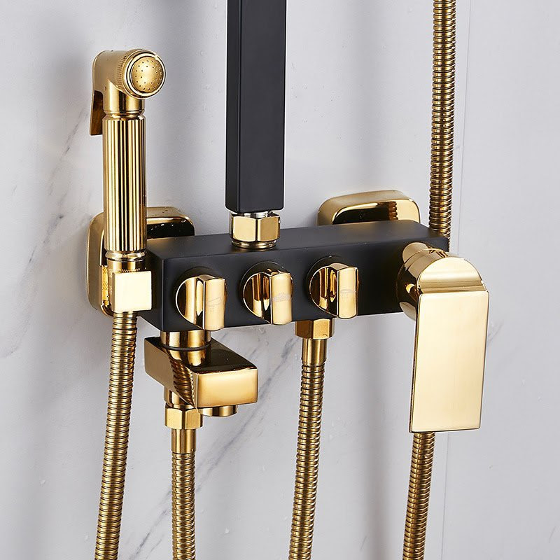 SC1988 - Sen cây nhiệt độ đen vàng 3 nút xoay cao cấp