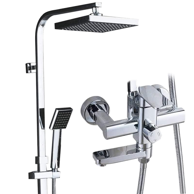 CB16 - Combo trọn bộ phòng tắm, bồn cầu liền khối, bàn đá đơn chậu nổi, sen cây nhiệt độ..