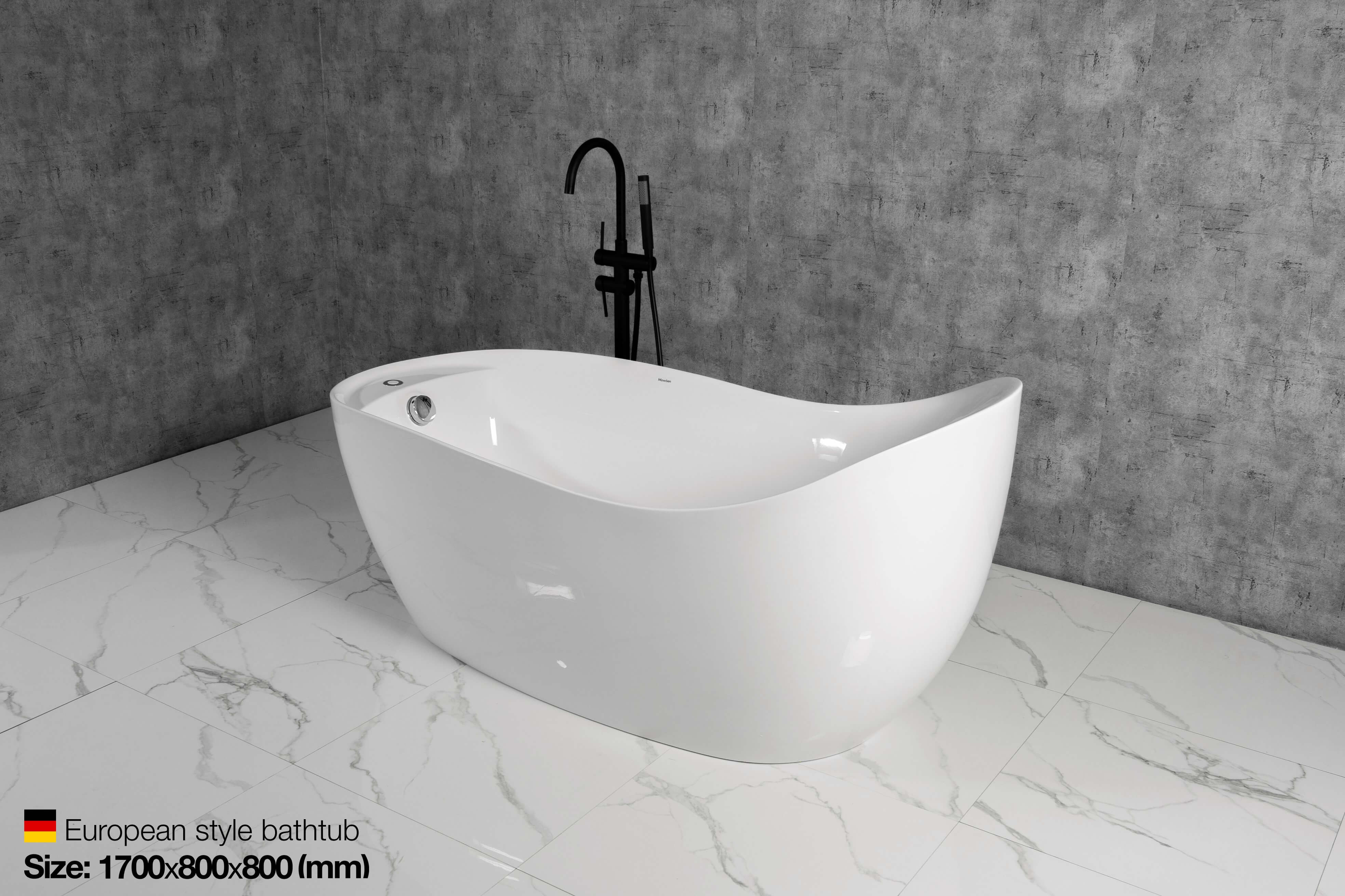 MW8213-170.MS - Bồn tắm massager cao cấp, chất liệu Acrylic. Kích thước: 1700 x 800 x 800(mm)