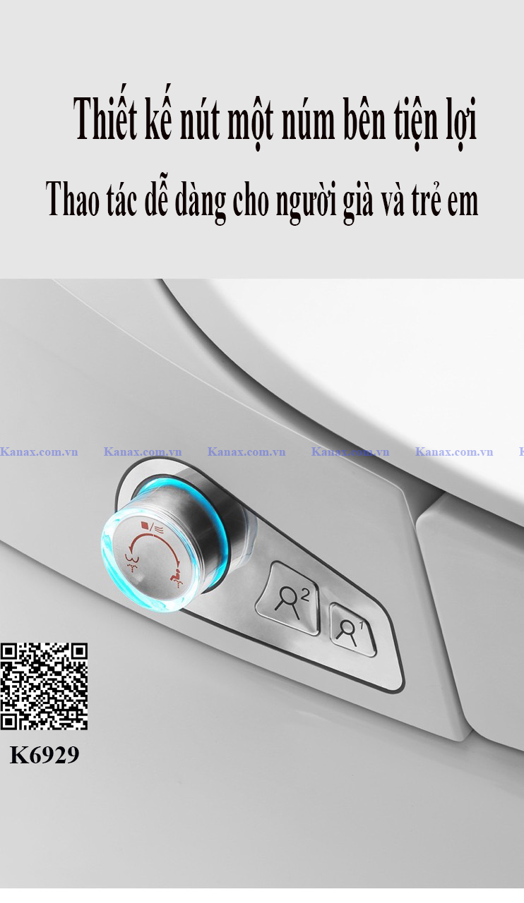 K6929 - Bồn cầu thông minh cao cấp full chức năng