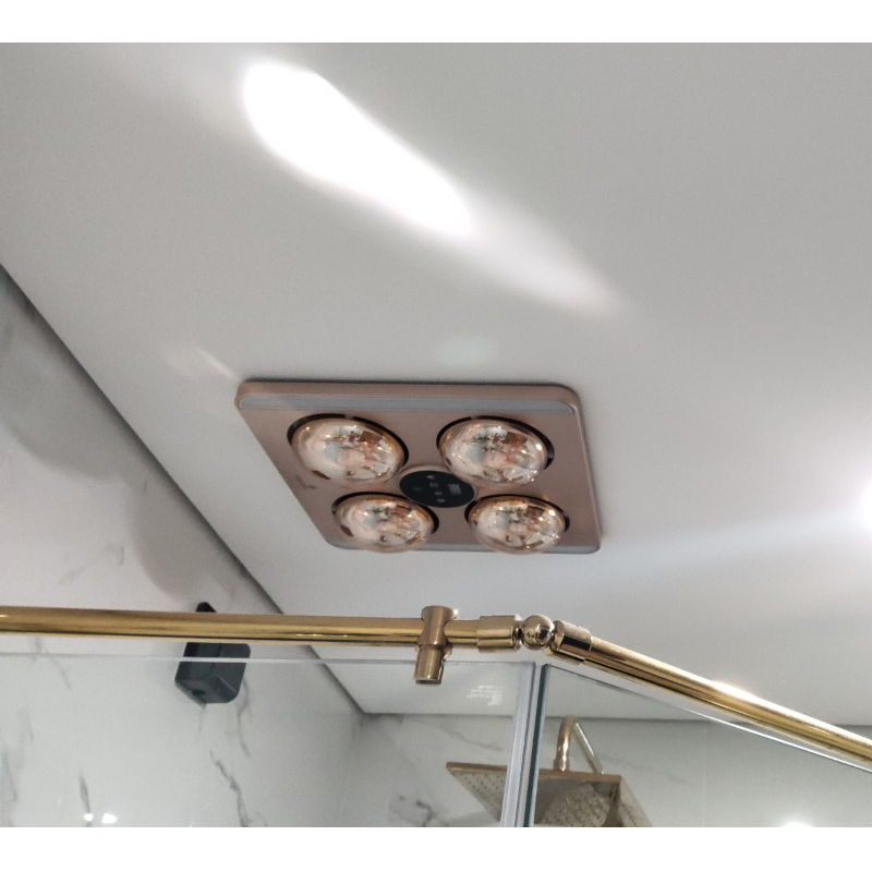 HE9 - Đèn sưởi nhà tắm âm trần có điều khiển, đèn led, báo nhiệt độ Heizen HE9