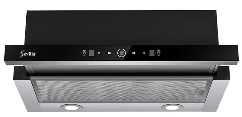 Máy hút khử mùi cảm ứng vẫy tay cao cấp Sevilla SV700B PRO. Kích thước  700 x 500 x 220 mm (DxRxC)