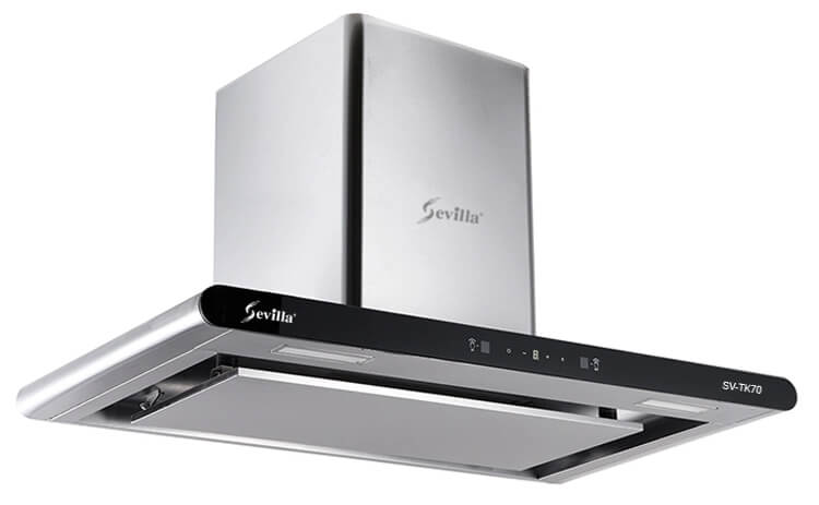Máy hút khử mùi cảm ứng cao cấp Sevilla SV-TK70. Kích thước 700 x 360 x  (700-1040)mm (DxRxC)