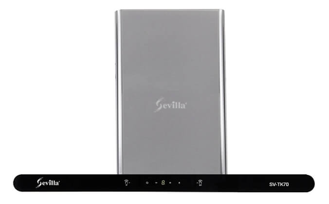 Máy hút khử mùi cảm ứng cao cấp Sevilla SV-TK70. Kích thước 700 x 360 x  (700-1040)mm (DxRxC)