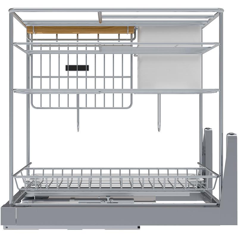 GV02 - Kệ gia vị nan tròn Inox bóng cao cấp