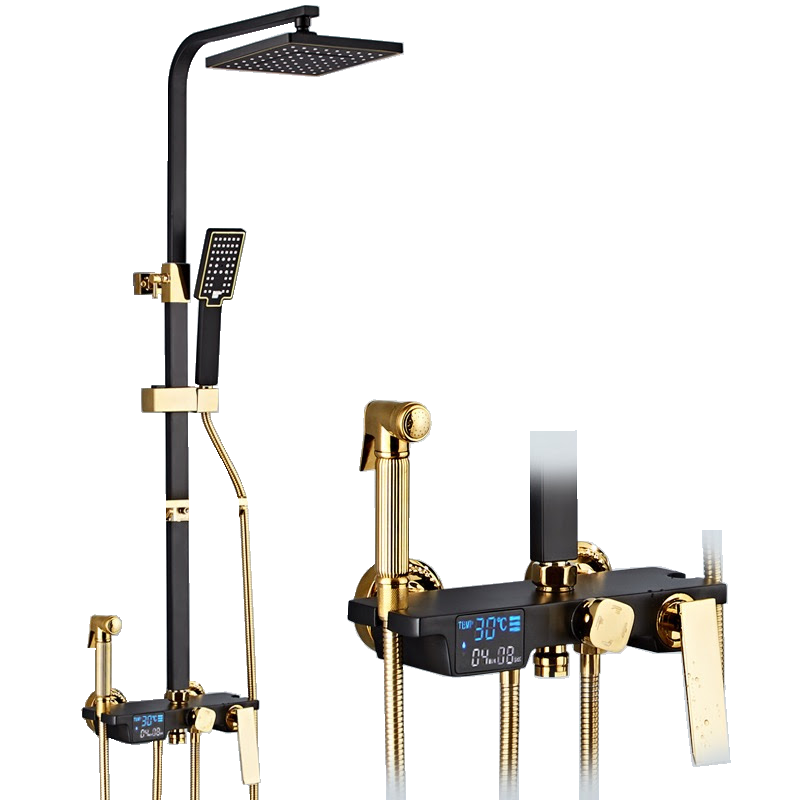 LX02 - Combo phòng tắm đen vàng cao cấp Luxury02