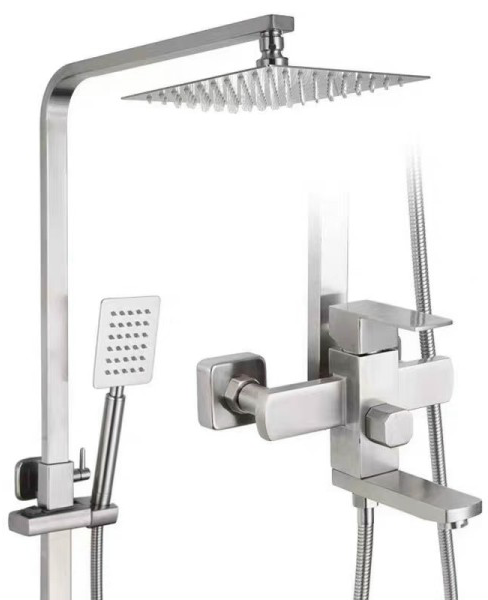 WIN02 - Combo trọn bộ phòng tắm, bồn cầu liền khối, chậu sứ treo vuông, sen cây nóng lạnh...