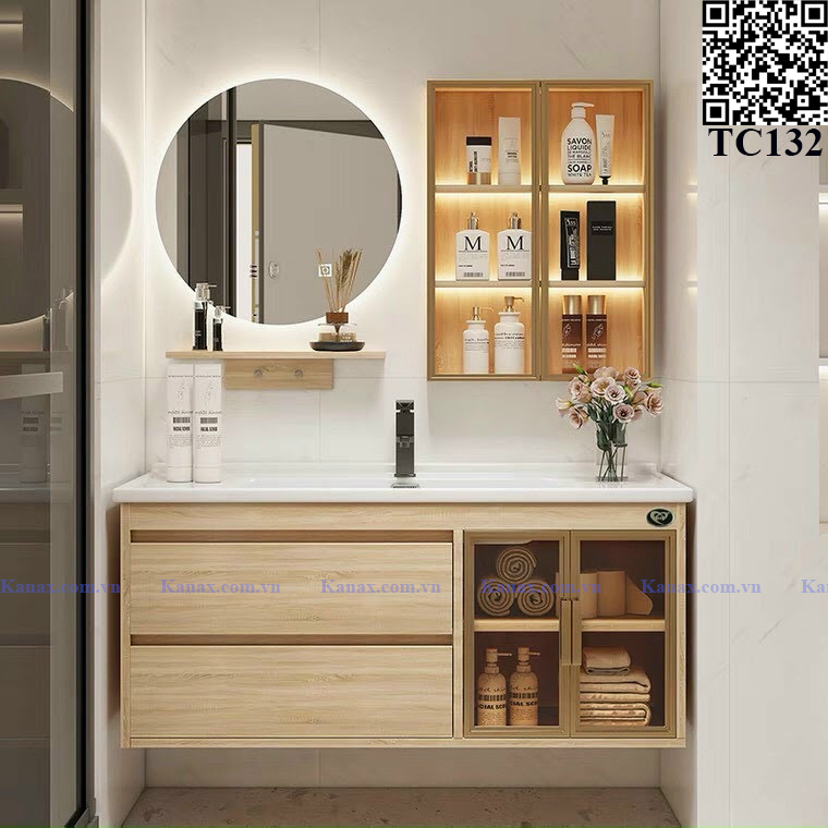 TC132 - Tủ chậu nhựa cao cấp. KT: 48x100cm