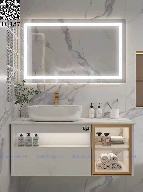 TC137 - Tủ chậu nhựa cao cấp. KT: 50x100cm