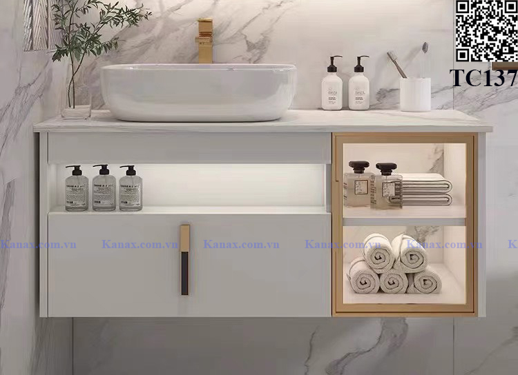 TC137 - Tủ chậu nhựa cao cấp. KT: 50x100cm