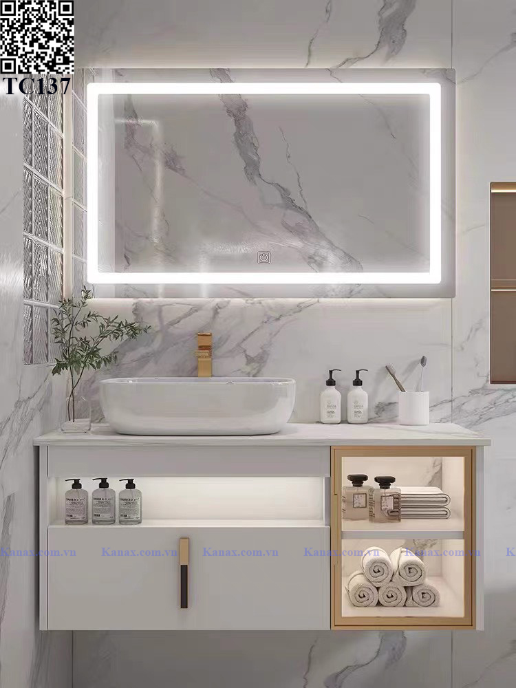 TC137 - Tủ chậu nhựa cao cấp. KT: 50x100cm