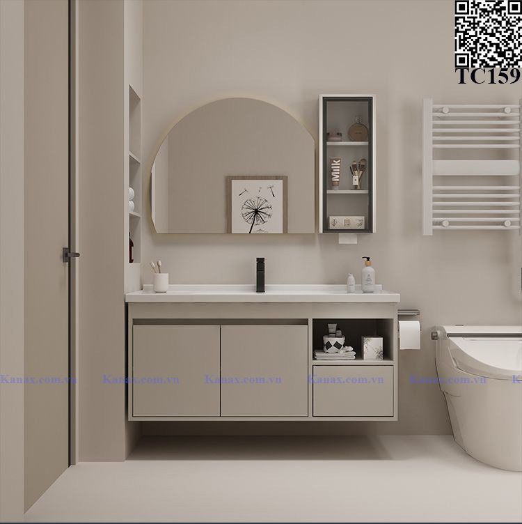 TC159 - Tủ chậu nhựa cao cấp. KT: 48x80cm