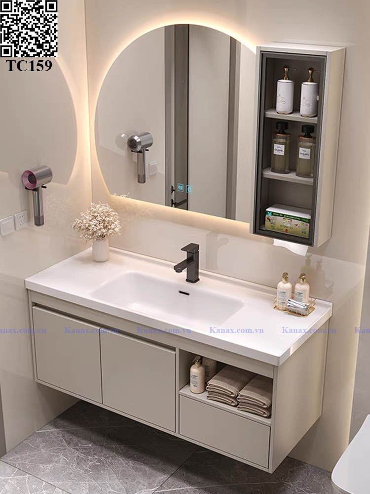 TC159 - Tủ chậu nhựa cao cấp. KT: 48x80cm