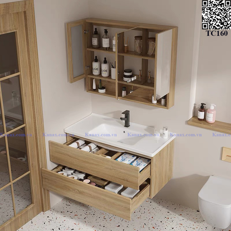 TC160 - Tủ chậu nhựa cao cấp. KT: 48x80cm