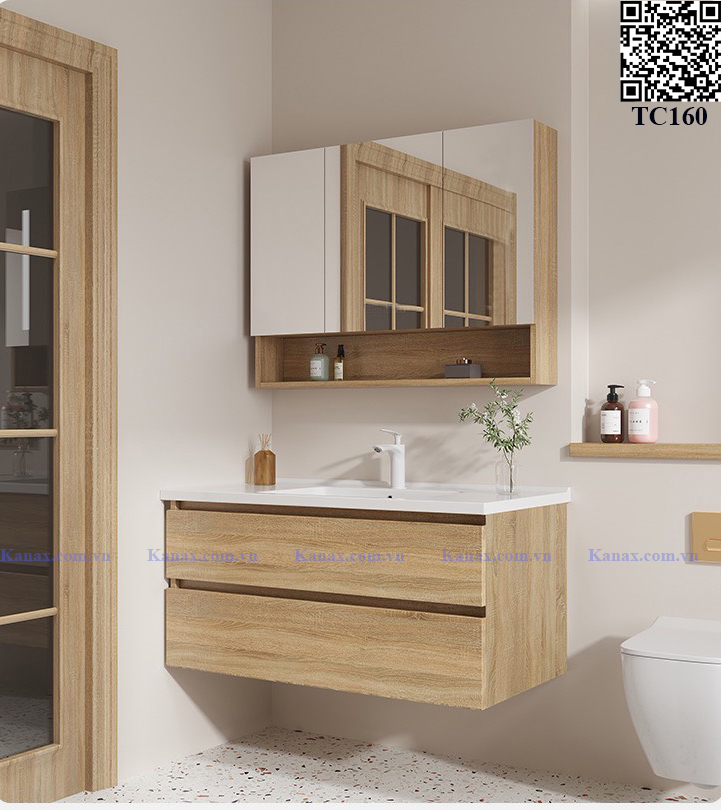 TC160 - Tủ chậu nhựa cao cấp. KT: 48x80cm