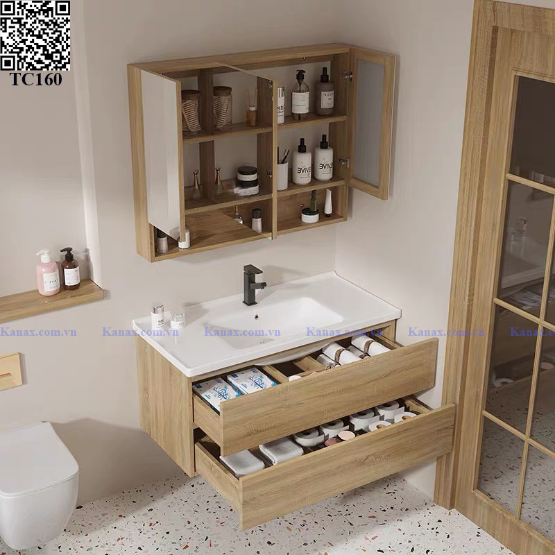 TC160 - Tủ chậu nhựa cao cấp. KT: 48x80cm