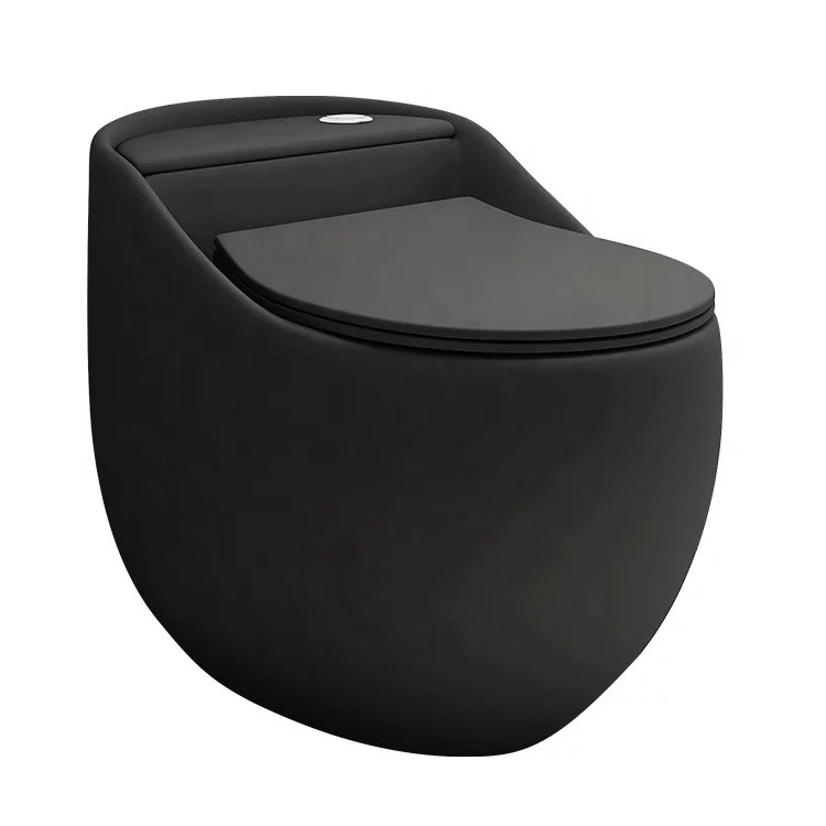 KA810 - Bồn cầu trứng đen cao cấp, men nano nung