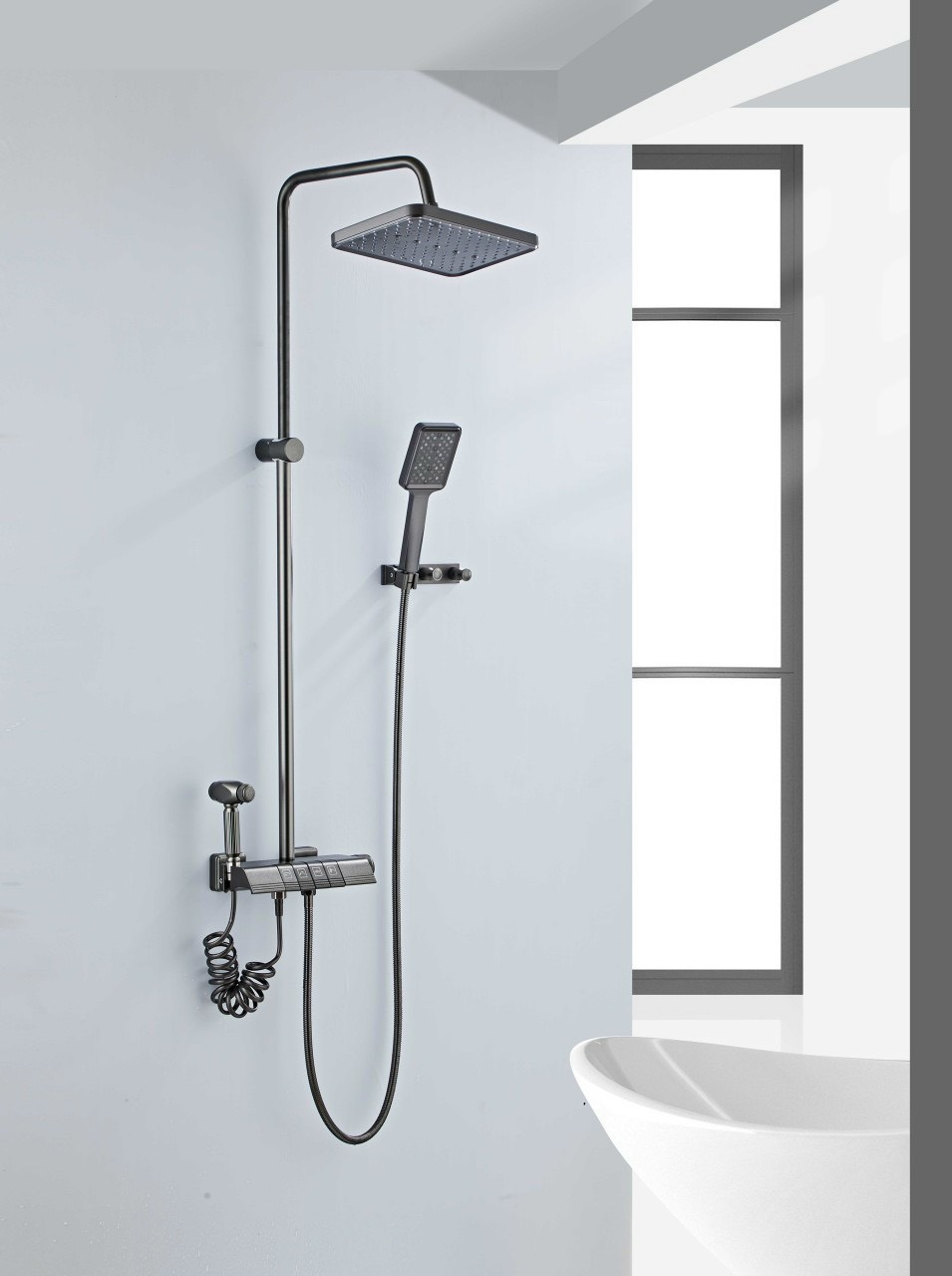 SC3378 - Sen cây bàn phím nhiệt độ màu ghi xám cao cấp